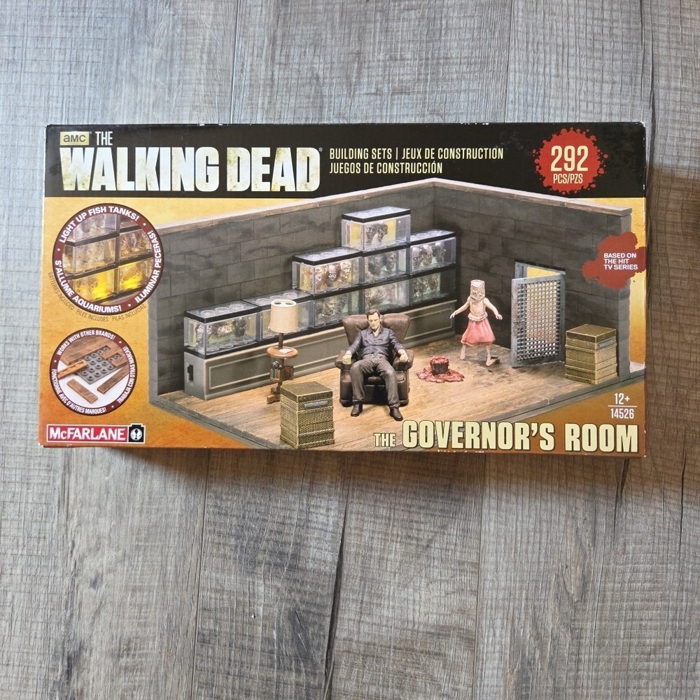 McFarlane THE WALKING‎ DEAD Governor's Room Mini-Figure Building Set 292 pcs NEW